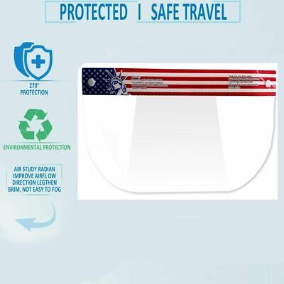 Face Shield Safety Visor Protector Unisex Washable Reusable American Flag 5 Pc 3