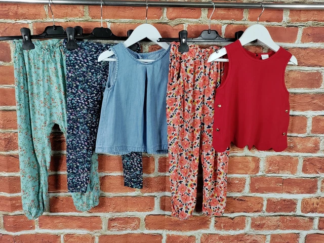 Girls Bundle Age 3-4 Years Next Gap Summer Trousers Vest Top Leggings Kids 104Cm