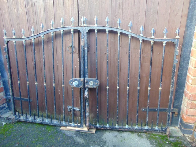 Pair Genuine Original Antique 19th Century French Wrought Iron Driveway Gates