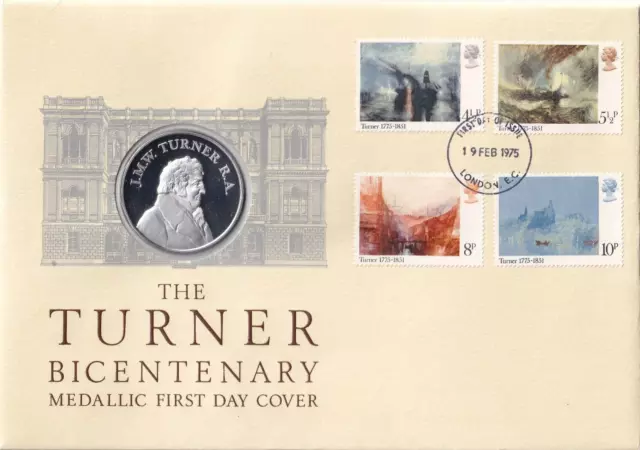 GB 1975 Turner Silver Medal First Day Cover                              (t5574)