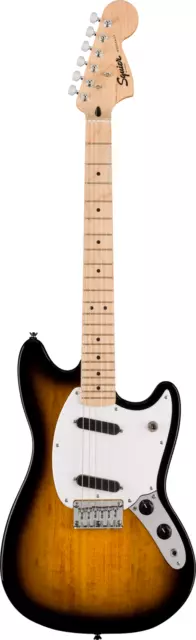 SQUIER Sonic ™ MUSTANG, Érable Fingerboard, Blanc Pickguard, 2-Color Sunburst