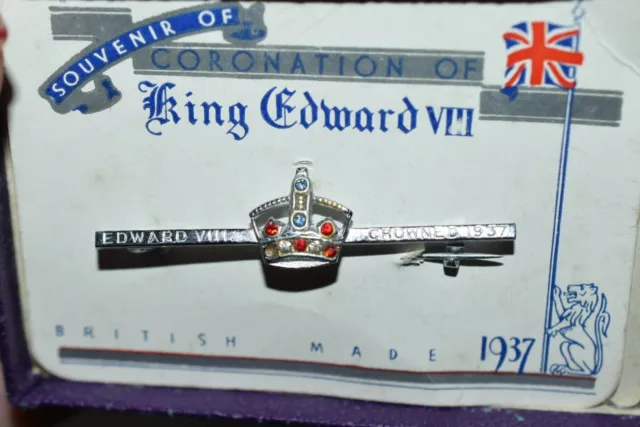 British: Edward VIII Coronation Tie-pin brooch.Circa.1937