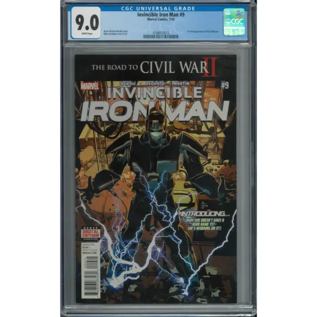 Invincible Iron Man #9 CGC 9.0 2016 Marvel Comics 1st Appearance RIRI WILLIAMS