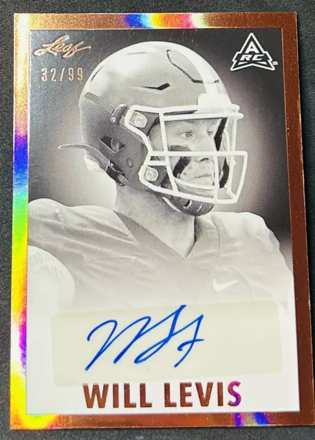 2022 Leaf Will Levi’s 1964 Signature /99 Tennessee Titans Kentucky Wildcats