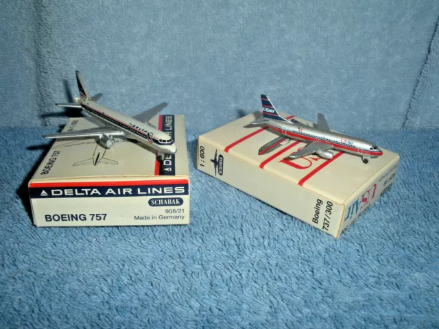 Two Boeing Planes Scale 1:600 With Original Boxes - Germany