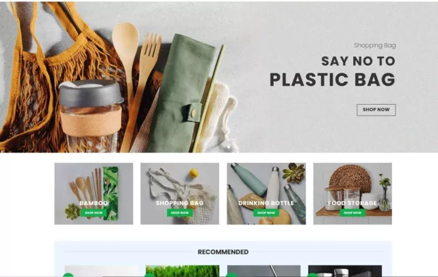 ECO-FRIENDLY PRODUCT | Dropshipping Website Business | FREE DOMAIN & HOSTING