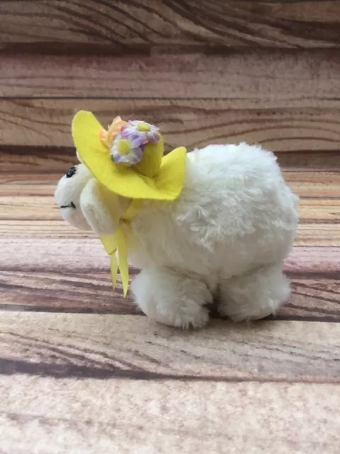 Cuddly Spring lamb sheep with  flowery hat Soft Plush Toy by Humatt ltd 2