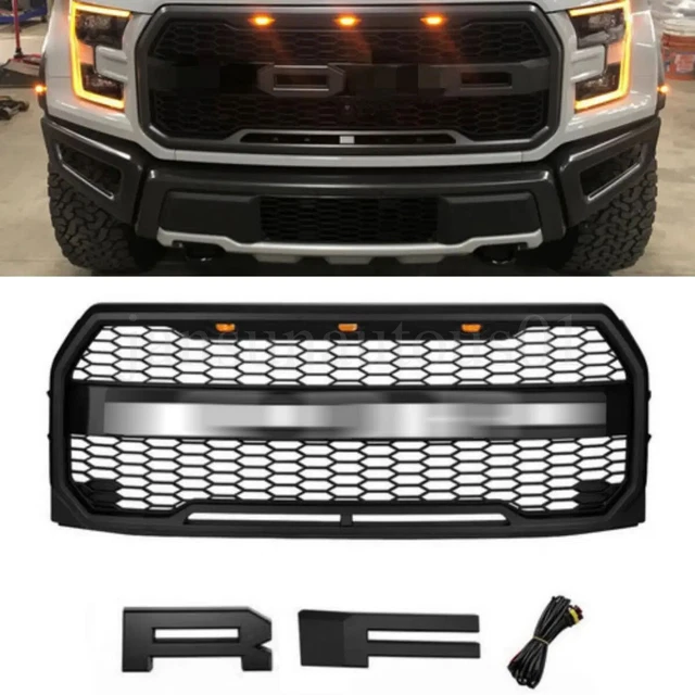 Gloss Black Front Bumper Grille Grill For 2009-2014 Ford F150 F-150 King Ranch