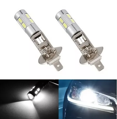 Ampoules H1 LED 10SMD Blanc Xenon 6000K Feux Antibrouillard Avant 12V