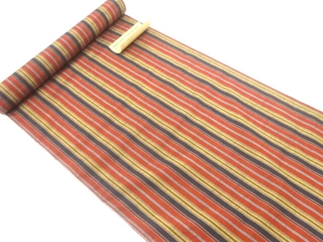 6606867: Japanese Kimono / Antique Bolt For House Working Coat / Woven Stripe