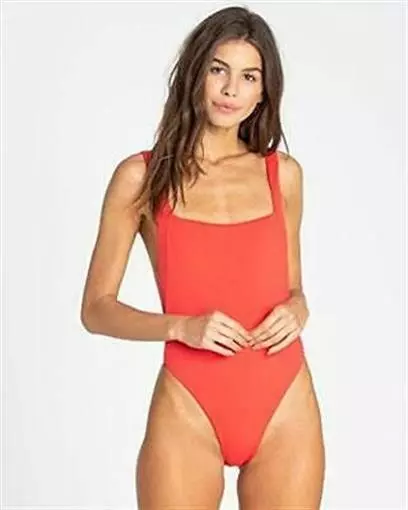 Billabong Women's 237034 Sol Searcher Red One Piece Swimsuit Size S