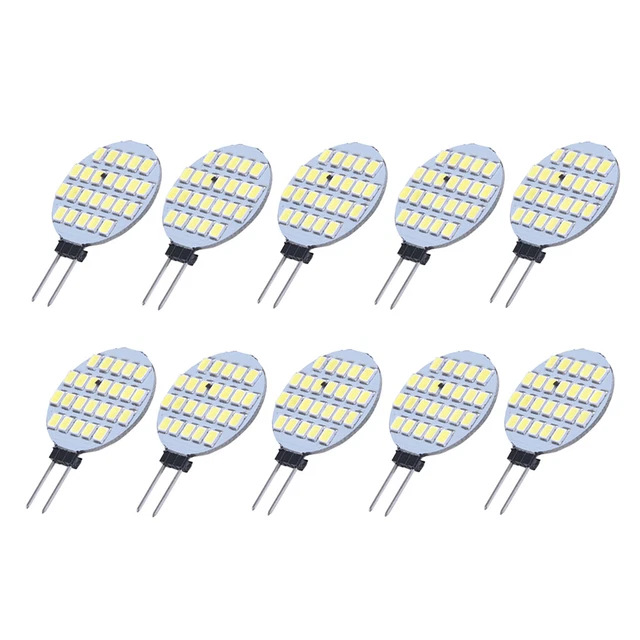 G4 1210 SMD 24 LED Ampoule Ampoule Spot Blanc Chaud 3000-3500K 12V