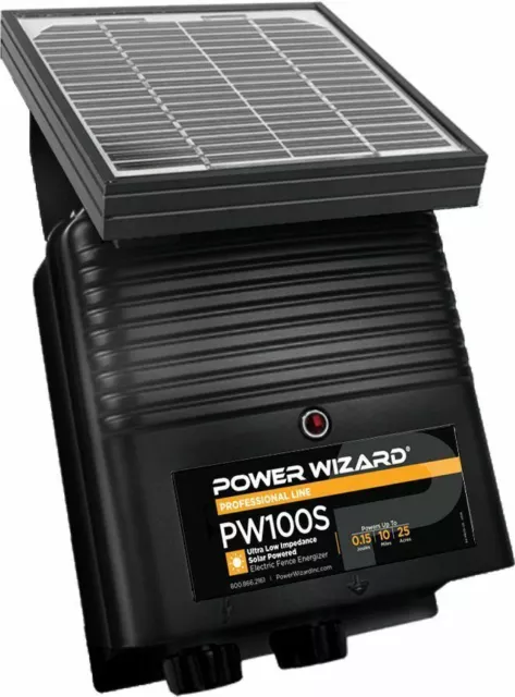 AgraTronix .15 Joule ULTRA-Low Impedance 12V Solar Fence Energizer  | PW100S