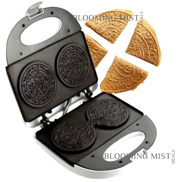 Electric Mold Waffle Egg Roll Maker Kuih Kapit/Kue Semprong Crispy Coconut Rolls