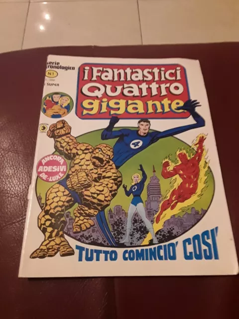 Fantastici Quattro Gigante N.1  Serie Cronologica Corno No Adesivi Molto Bello