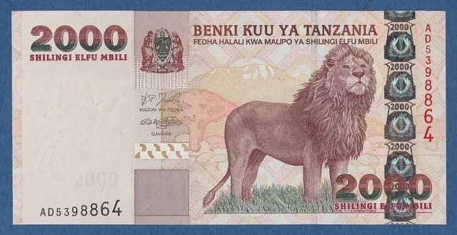 TANZANIA -- 2000 SHILINGI ND ( 2003 ) -- UNC -- SIGNATURE 14 -- AD -- PICK 37a .