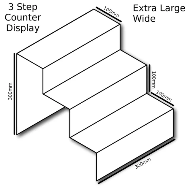 Three Tier Step Cupcake Muffin Party Perspex Acrylic Plastic Display Stand