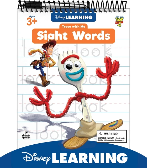 Disney Learning Toy Story 4 Trace With Me Sight Words Tablet, Dry-Erase Phonics.