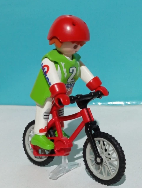 Playmobil Country 71306 Pas Cher, Cycliste Avec Vélo Et Remorque Avant - View #2