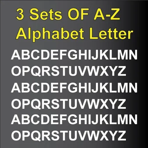 3 juegos de calcomanías de letras alfabeto pegatinas ventana puerta pared coche buzón de correo