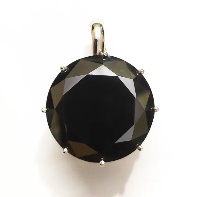 360 Ct Black Diamond Pendant 8 Prong Quality AAA Certified ! Christmas Gift