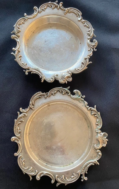 Lot De 2 Dessous De Bouteille Christofle - Modèle Vigne - Argent Plaqué - Neuf (défaut Mineur Possible)
