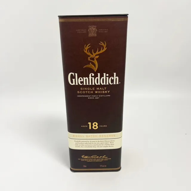 Glenfiddich Single Malt Scotch Whisky Collectible 750 ml Empty Tin Box