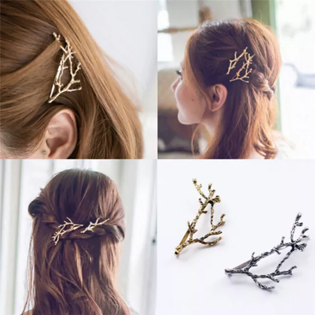 Celebrity Metal Tree Branch Hairpins Gold Silver Hair Clip for Lady Bobby P URUK