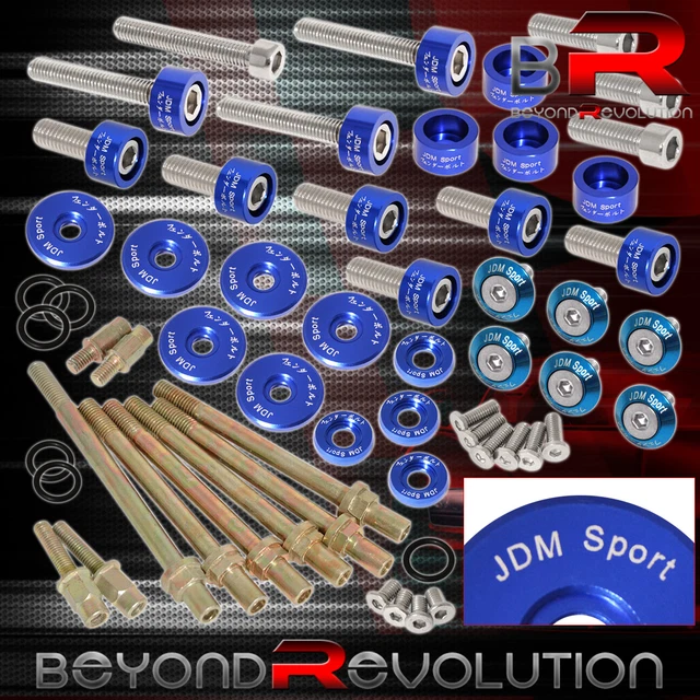 For Honda K20 K24 Cam Cap/Header/M8 Fender/Valve Cover Dress Up Washer Kit Blue