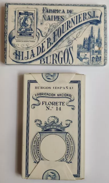 antigua BARAJA DE CARTAS - HIJA DE B. FOURNIER S.L. BURGOS - FABRICA DE NAIPES