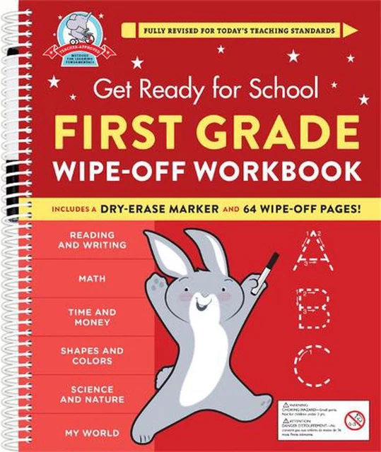 Get Ready for School: First Grade Wipe-Off Workbook by Heather Stella (English)