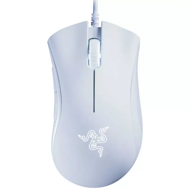 White Razer DeathAdder Essential Wired Optical  Gaming Mouse