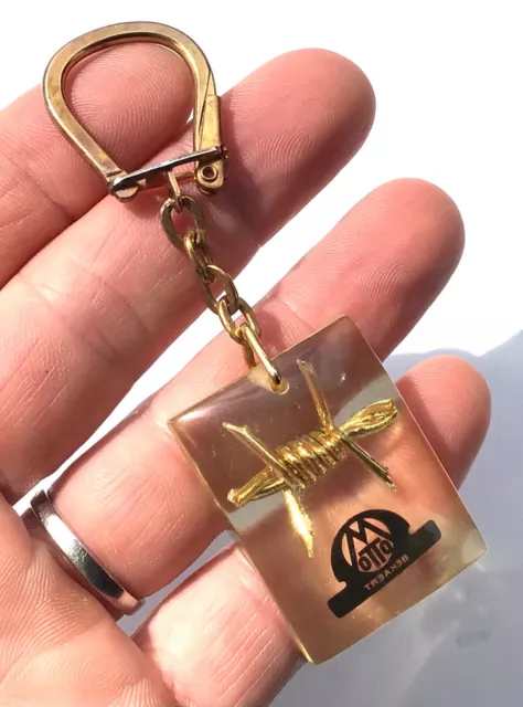 Porte-Clés Bourbon Type Motto Bekaert Barbelé  Gold Barbed Keychain