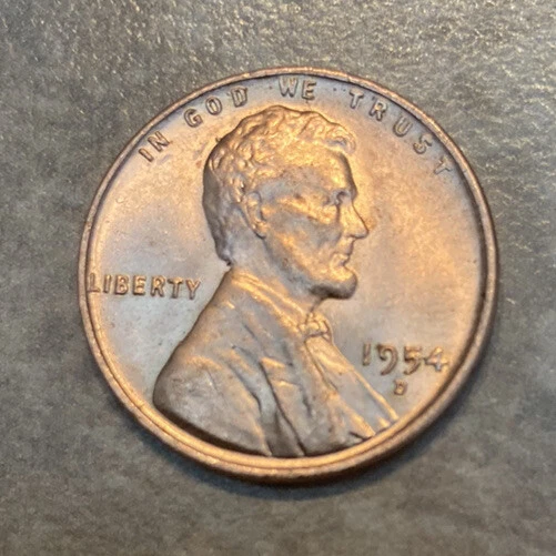 Wheat Penny Lincoln Cent 1954-D Great Red Bu 1954-D Red Unc Luster