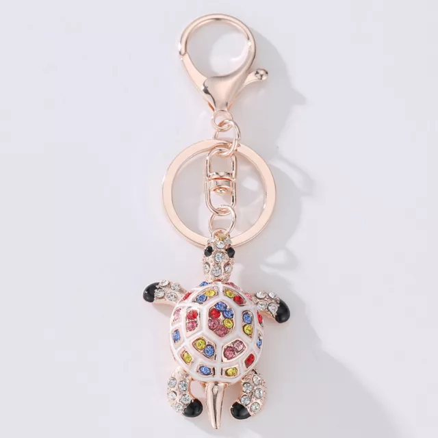 2x Strass Schildkröte Keychain Charm Cartoon Anhänger