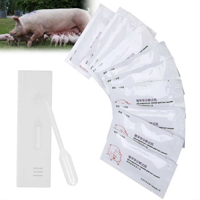 10Pcs Pig Pregnancy Test Strip Early Pregnant Detection Testing Tool Livesto DP3