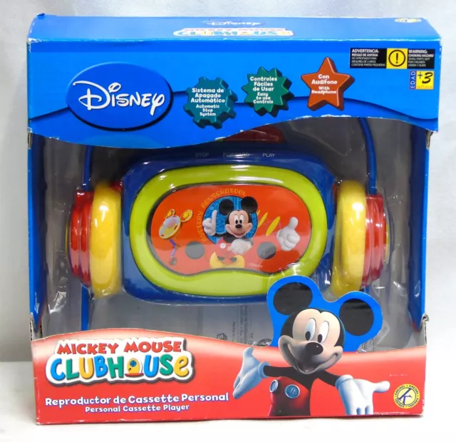Vtg Disney Mickey Mouse Clubhouse Cassette Player NIB