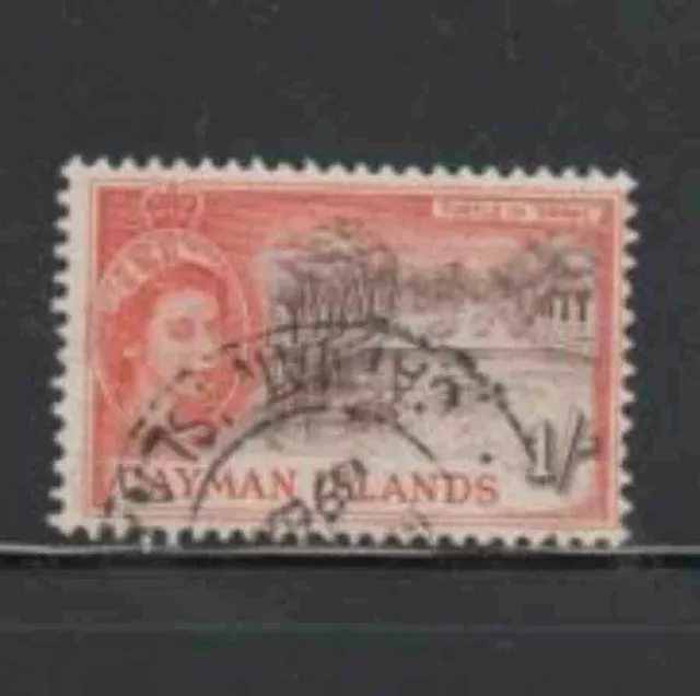 CAYMAN ISLANDS #145 1953 1sh QEII & TURTLE CRAW F-VF USED