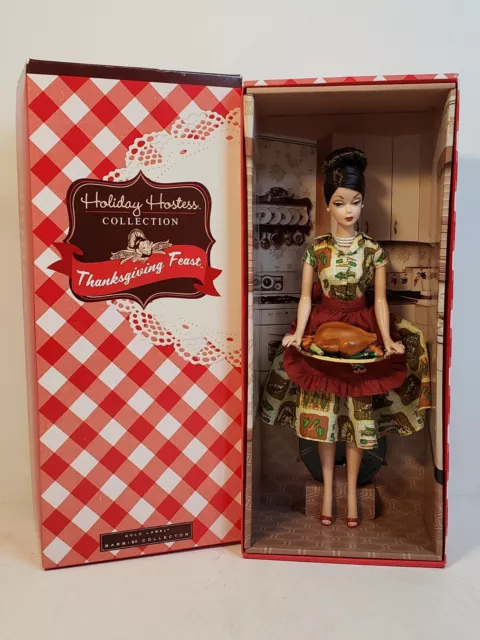 Holiday Hostess Thanksgiving Feast Barbie Doll 2010 Gold Label Mattel T2160 Nib