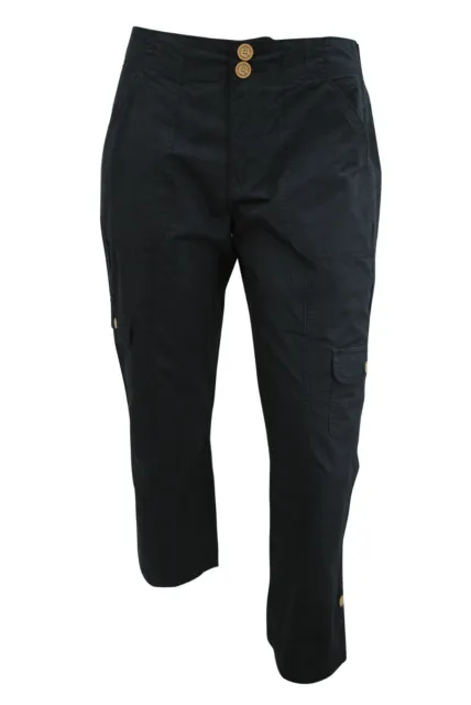 WOMENS MANTARAY CARGO Capri 3/4 Crop Trousers Black Plus Size 10 to 20  Ladies £13.97 - PicClick UK