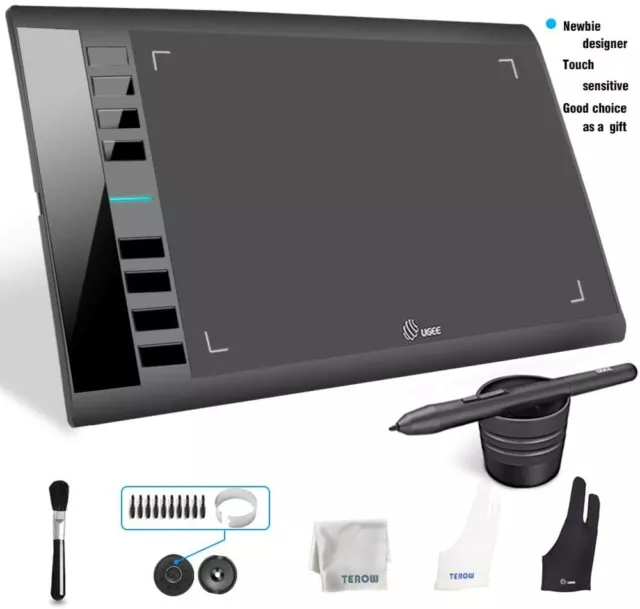 Graphics Drawing Tablet M708 UGEE 10 x 6 inch Large Active Area Drawing Tablet