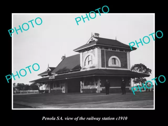 OLD 8x6 HISTORIC PHOTO OF PENOLA SA VIEW OF THE RAILWAY STATION c1900