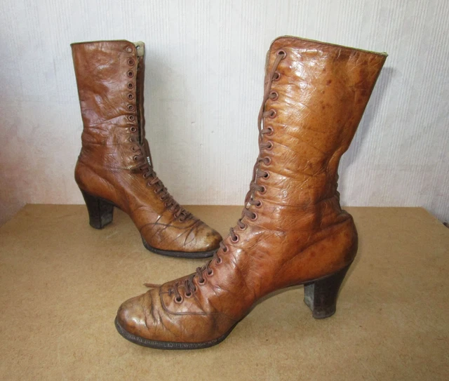 Superb Pair Of Boots Leather Drevon Bootmaker IN Grenoble Shoes To