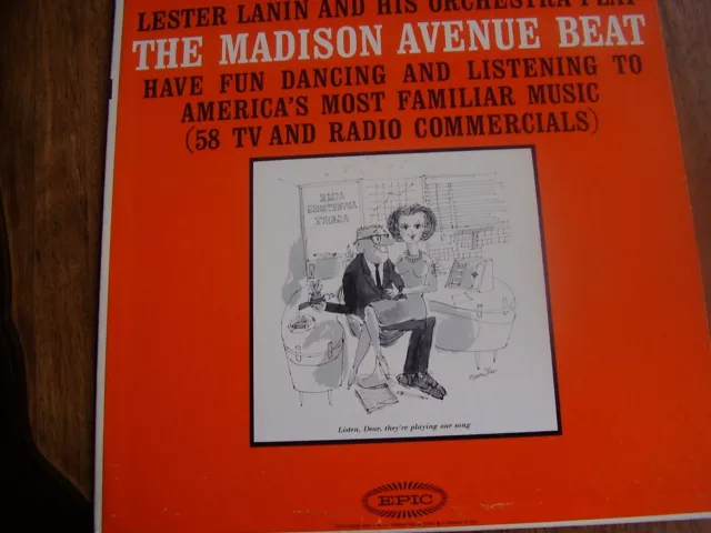 LESTER LANIN & his ORCHESTRA The Madison Avenue Beat EPIC LN3796 like new cond. 2