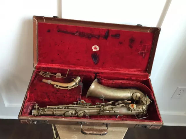 1936 Buescher Aristocrat Series I Alto Saxophone Sax Slant Signature 01 Neck !!!