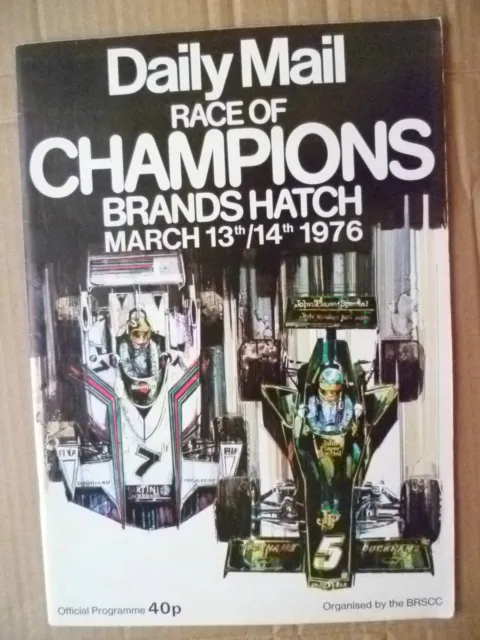 Daily Mail Gara Of Champions Brands Hatch Ufficiale Programma 13 & 14 Marzo 1976