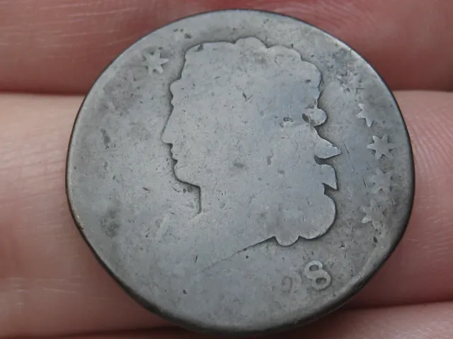 1828 Capped Bust Half Cent- About Good Details, 12 Stars