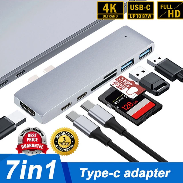 USB C HUB Multiport Type C Adapter For MacBook Pro/Air iPad