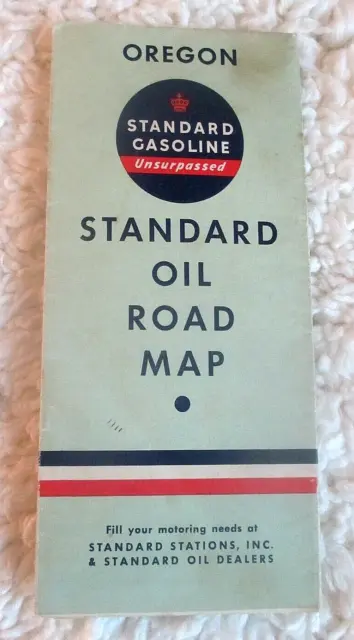 Vintage 1937 Standard Oil of California RPM Motor Oil Oregon Road Map