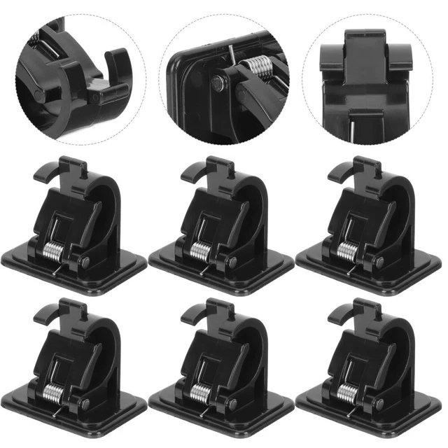 6 piezas soportes de almacenamiento para varilla de cortina de plástico clips para varilla de cortina soportes para toalla